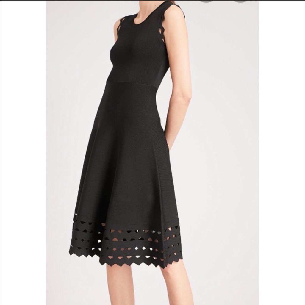 Maje Rumba Cutout Hem Fit-And-Flare Dress